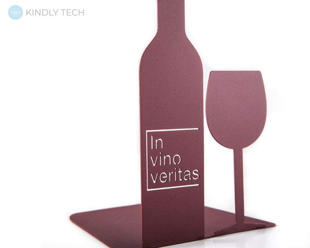 Тримач для книг «In vino veritas», бордовий