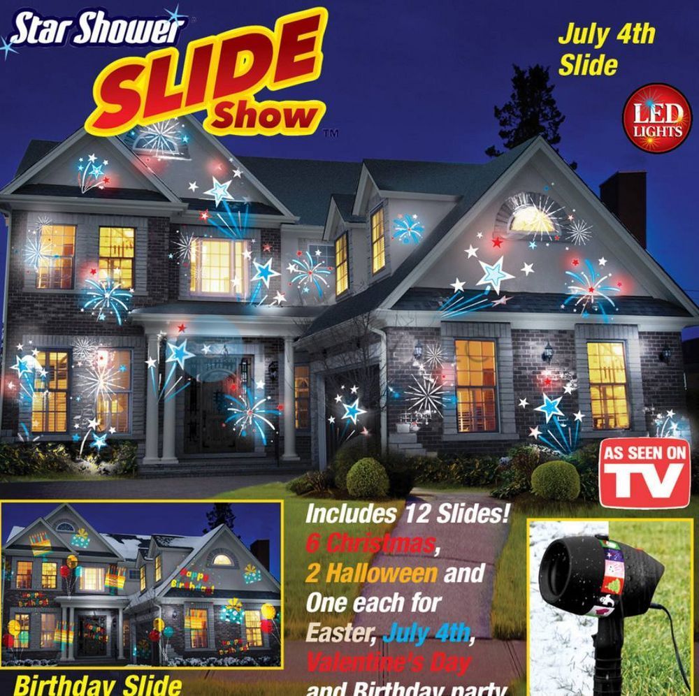 Лазерная установка Star Shower Slide Show RGB з 12 змінними картриджами