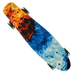 Скейт Пенни Борд (Penny Board) со светящимися колесами, Лёд и пламя