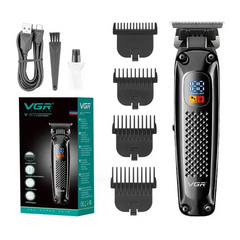 Тример для окантування та стрижки бороди VGR Professional Premium Black V-972
