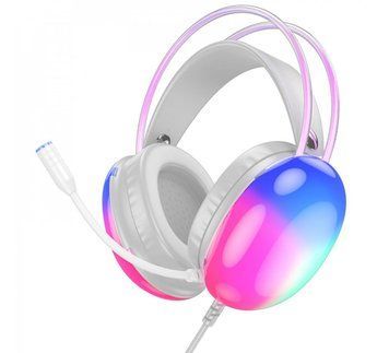 Стильные Игровые наушники Hoco W109 белые