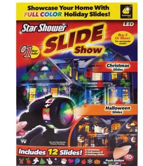Лазерная установка Star Shower Slide Show RGB з 12 змінними картриджами
