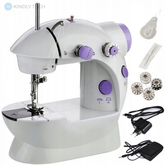 Швейная машинка с блоком питания и педалью 4в1 Mini Sewing Machine FHSM-202