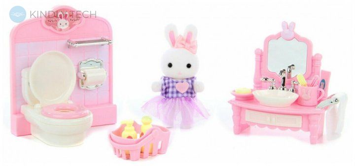 Детская игрушечная комната Miliya "Ванная" для зайчика