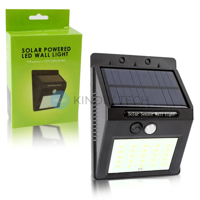 Настінний вуличний світильник на сонячній панелі з датчиком руху Solar Powered 20 Led Wall Light