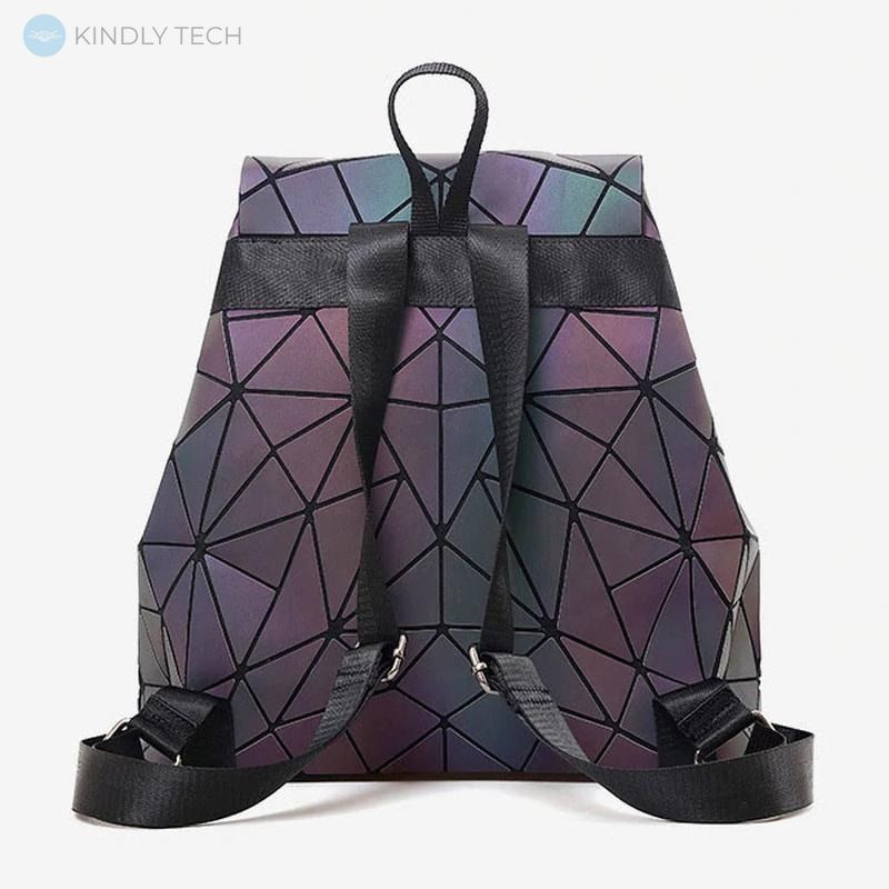 Рюкзак женский bao bao треугольники голографический (флуоресцентный) хамелеон светящийся