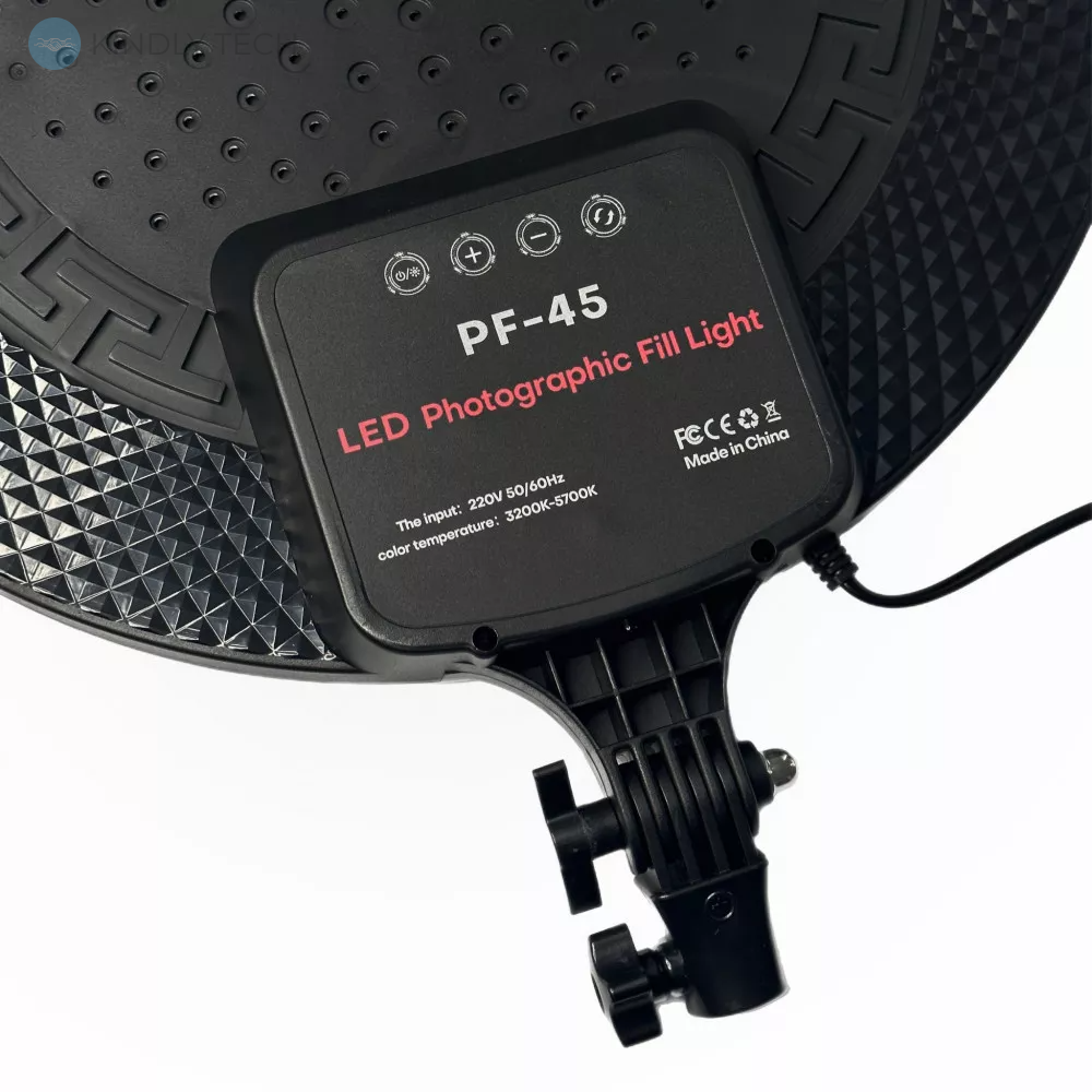 Кругла LED лампа від мережі з пультом 45см, PF45