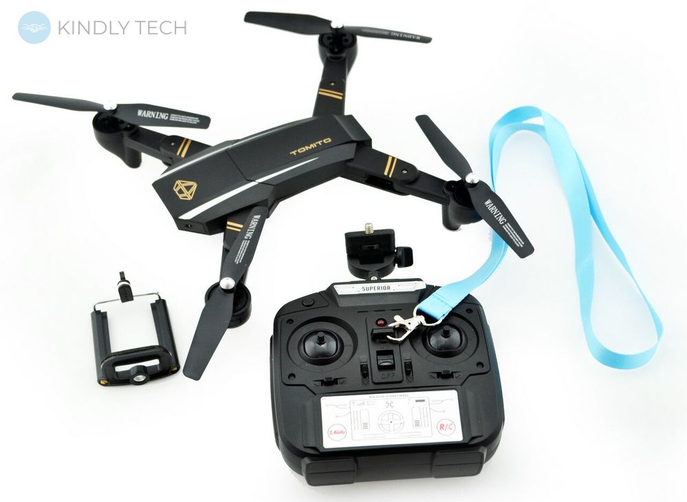 Квадрокоптер дрон Phantom D5H Pro с WIFI камерой Черный