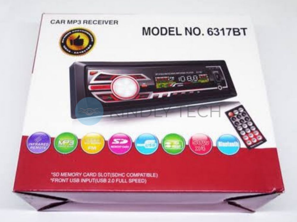 Автомагнітола 1DIN MP3 6317BT RGB/Bluetooth