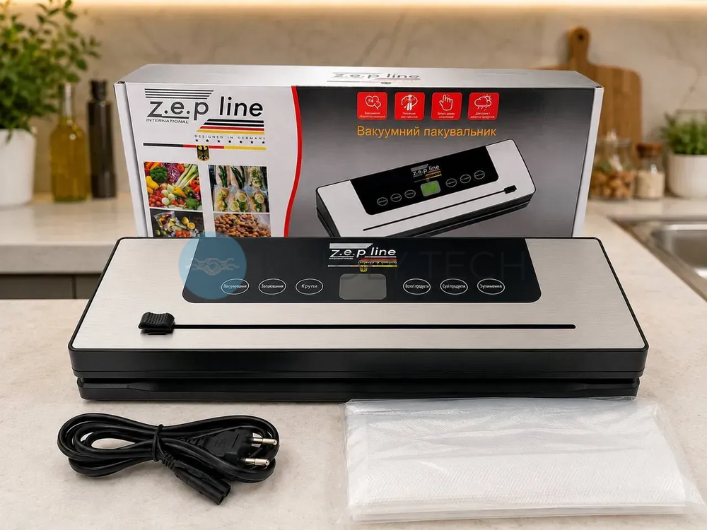 Надійний вакууматор Zepline ZP-00381 200 Вт із 6 програмами та LED-підсвіткою