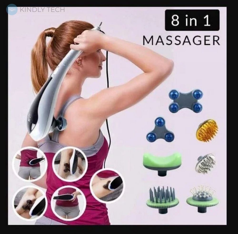 Ручний вібраційний масажер для всього тіла Maxtop MP-2239 magic massager 8 в 1
