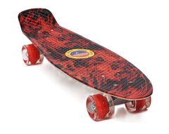Скейтборд с подсветкой M1S противоскользящее покрытие Красный