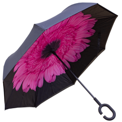 Зонт наоборот Up Brella Розовый цветок