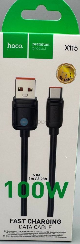 Кабель HOCO X115 Type-C Surpass 100W Fast Charging Data Cable 1м