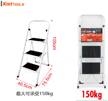 Стальная лестница KmtTOOLS 3 ступени, 105см