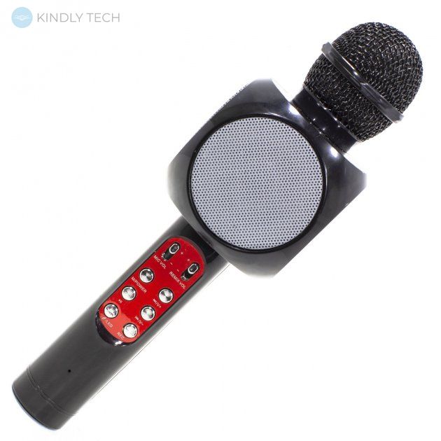 Бездротовий Bluetooth мікрофон W1816 MP3 / WMA / USB / AUX Black