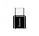 Адаптер OTG USB-C на Micro USB Baseus (CAMOTG-01) чорного кольору для підключення периферійних пристроїв до смартфонів і планшетів