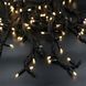 Гирлянда-бахрома 150 LED Short curtain-WW-2 провод черный 10м, Тёплый