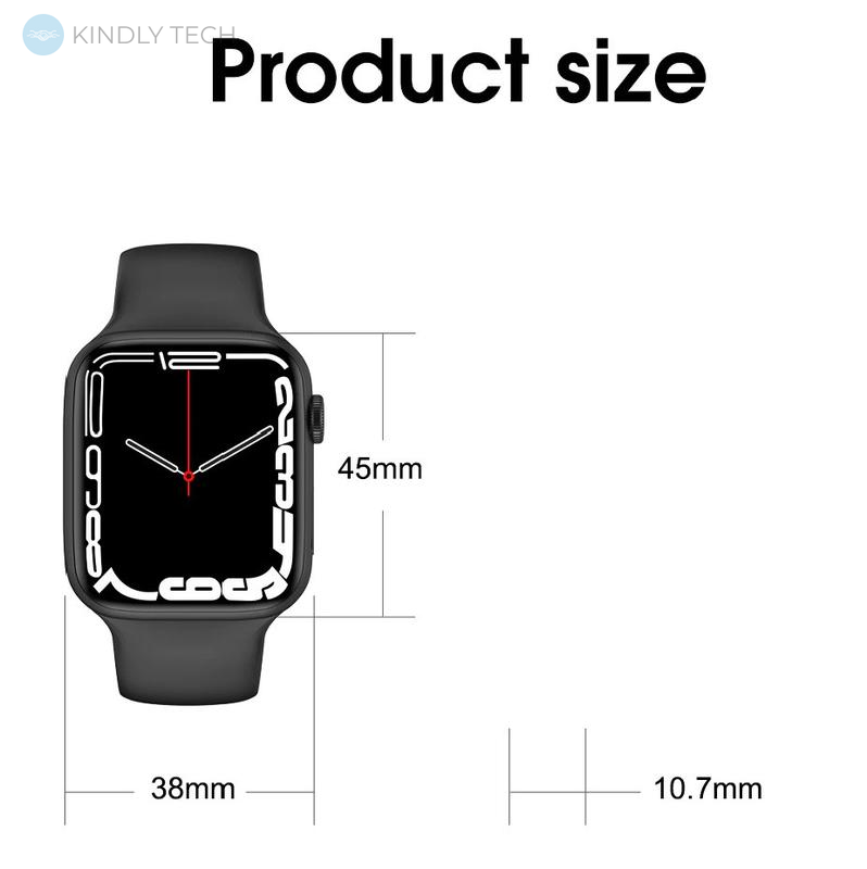 Розумний смарт годинник Smart Watch IWO W17 Series 7 з великим дисплеєм і розмовним динаміком, Білий