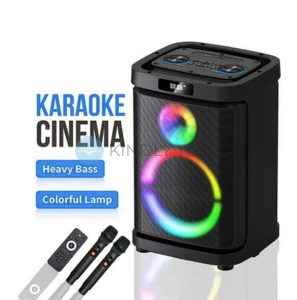 Потужна Bluetooth-колонка Gedi-G GD-1019 30 Вт із 10", RGB та двома радіомікрофонами
