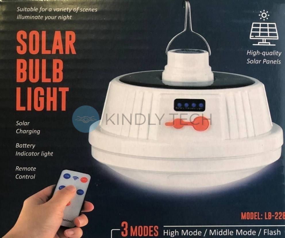 Акумуляторна кемпінгова лампа Solar Bulb Lamp LB-2288 з пультом управління