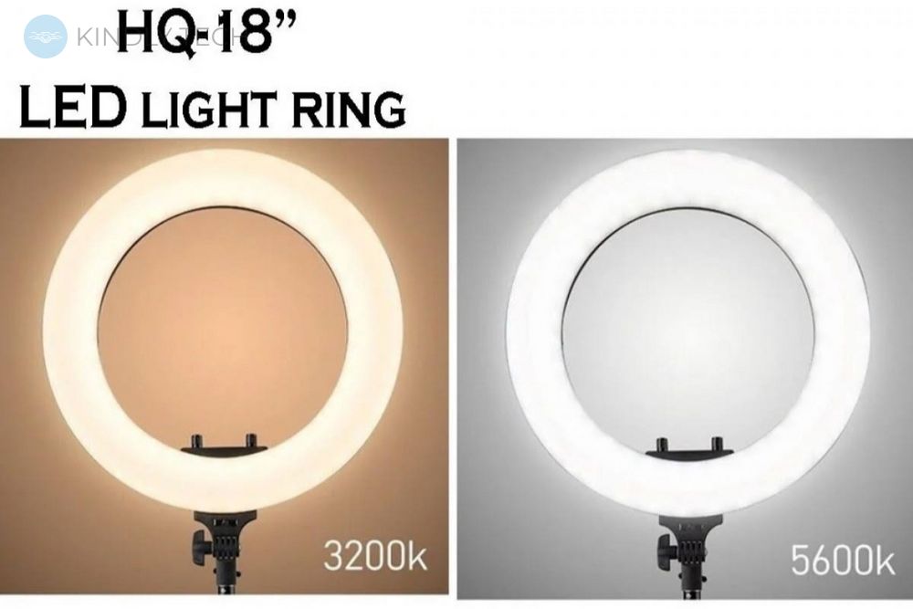 Профессиональная кольцевая LED лампа (HQ-18) диаметр 45см