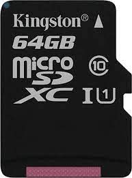 Карта памяти 64GB microSDHC Kingston Canvas Select Plus Class 10