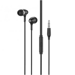 Дротові навушники з мікрофоном 3.5mm — Hoco M76 Maya universal — Black