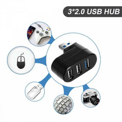 Хаб разветвитель 1 порт USB 3.0 + 2 порта USB 2.0 A019 поворотный на 180°