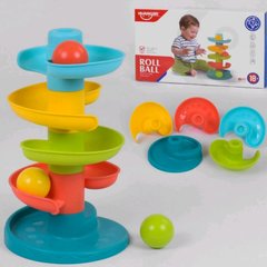 Розвиваюча різнобарвна вежа для дитини з двома кульками Inertial Tower