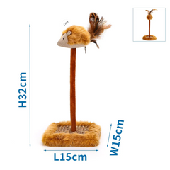 Іграшка-кігтеточка для кішок 15*15*32 см., коричнева