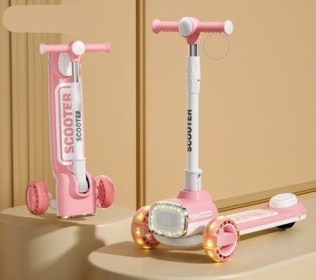 Трехколесный самокат трансформер Scooter PY-816 5в1 Розовый