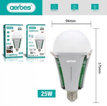 LED лампа со встроенным аккумулятором E27 25W