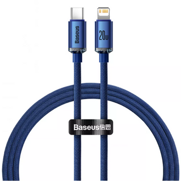 Кабель USB C to Lightning 20W (1.2m) Baseus (CAJY0002) Crystal Shine Series &mdash; Blue