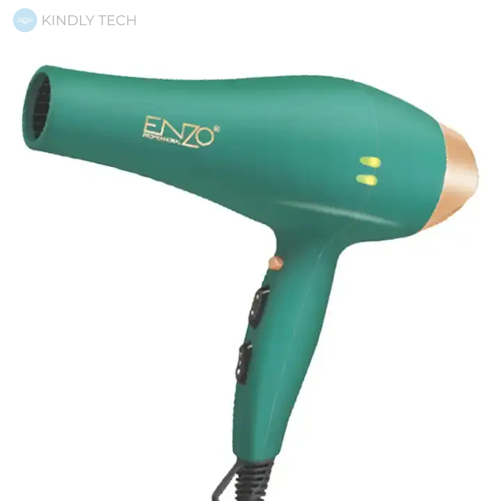 Професійний фен для волосся з двома насадками Enzo EN-8887, Зелений