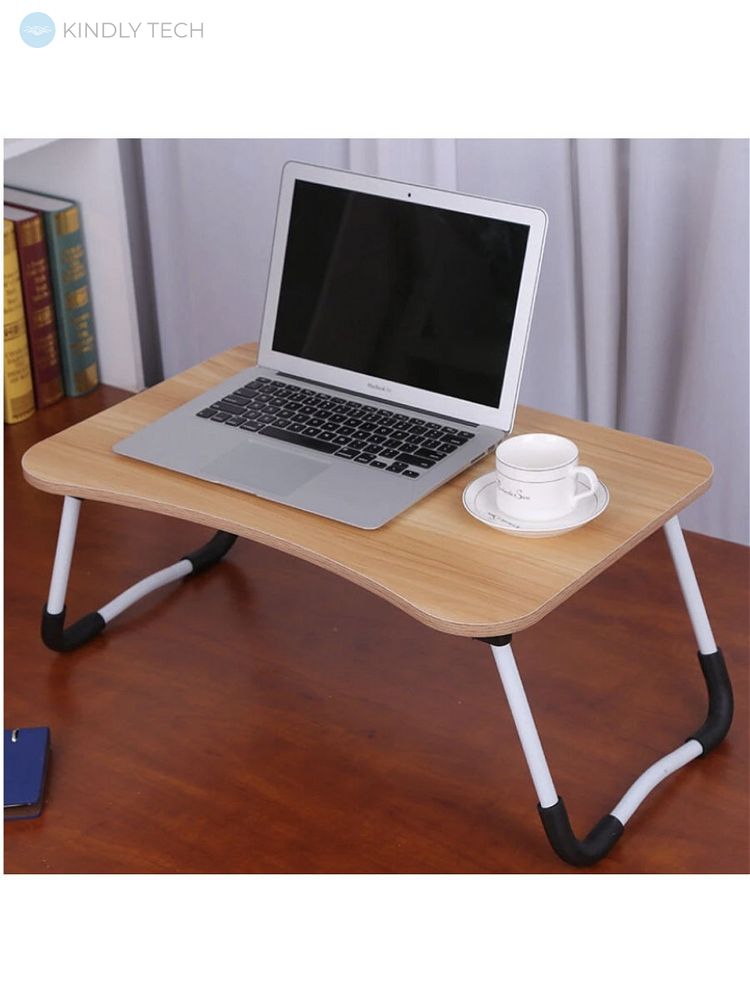 Складаний дерев'яний столик для ноутбука та планшета CARTEL Гармонія, 59х40х30 см мікс