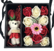 Подарочный набор мыла из роз с мишкой XY19-79