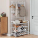 Напольная вешалка стойка 80х26х151 см для одежды с полками New simple floor clothes rack, Белая