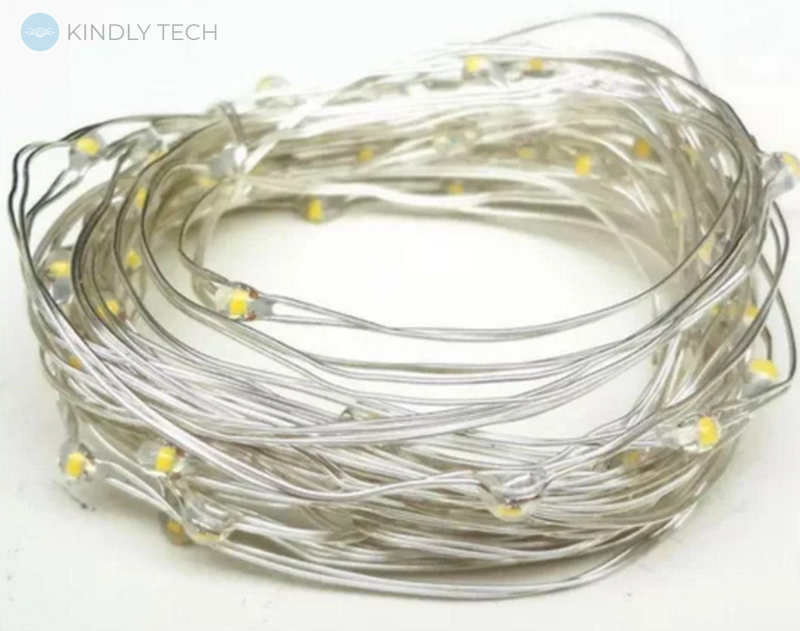 Гирлянда-роса (Copper Wire) 200W-4 внутренняя, провод прозрачный 20м, Белый