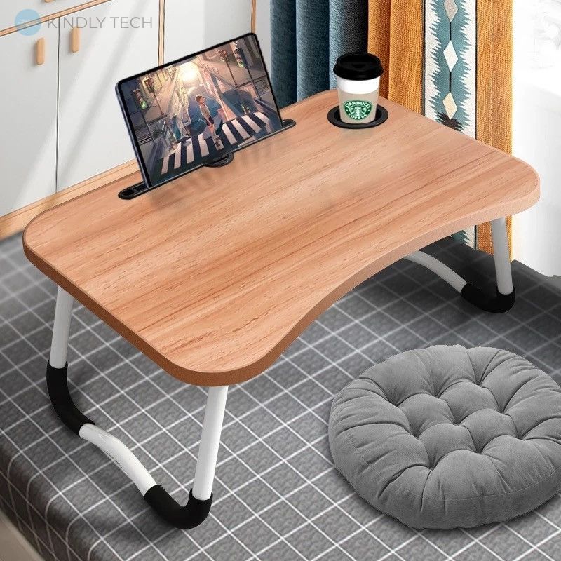 Складаний дерев'яний столик для ноутбука та планшета CARTEL Гармонія, 59х40х30 см мікс
