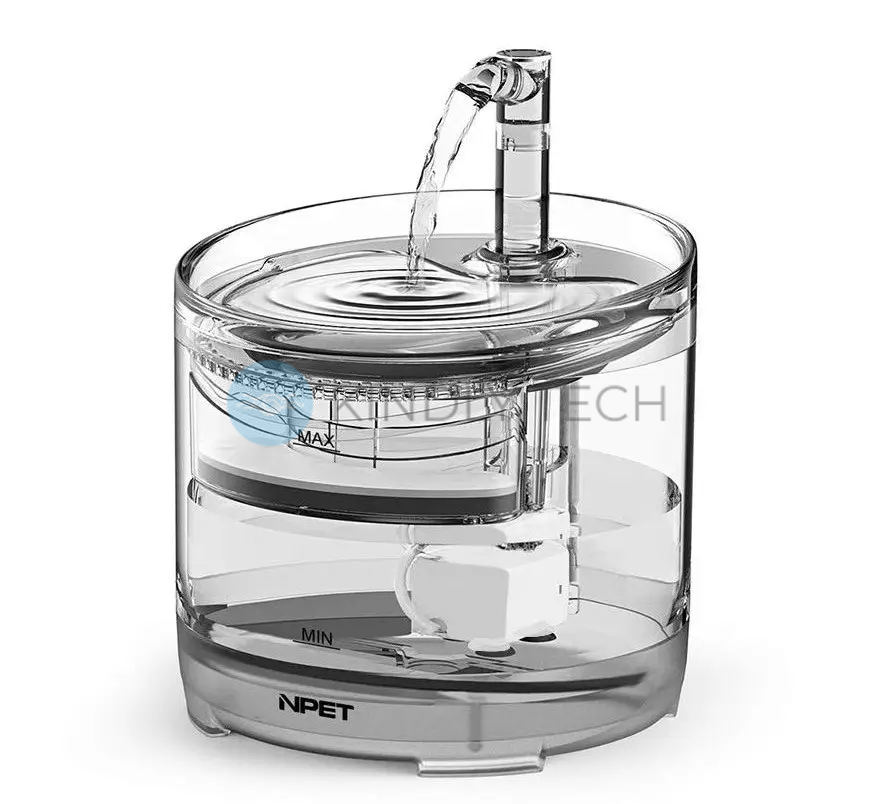 Фонтан питьевой для кошек и собак NPET WF050 1.5L с фильтром, прозрачный