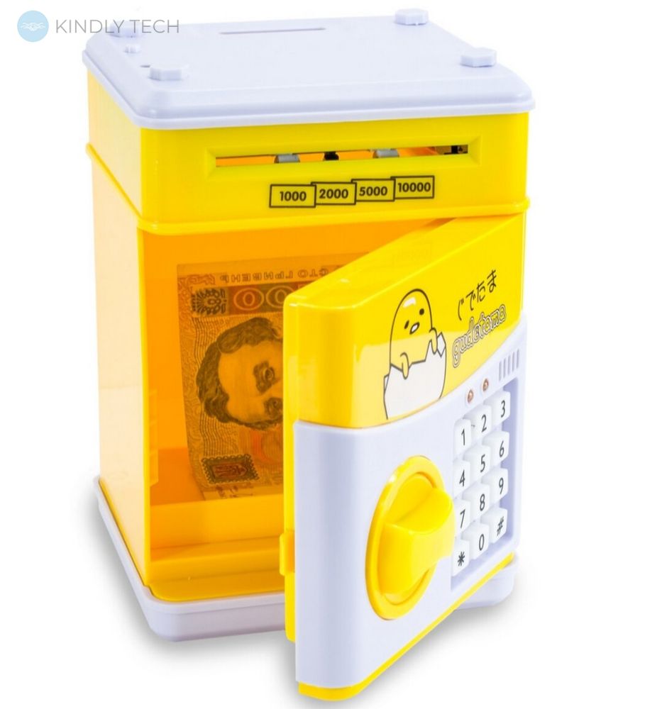Музичний сейф-скарбничка для дітей ( "Курча", жовтий)
