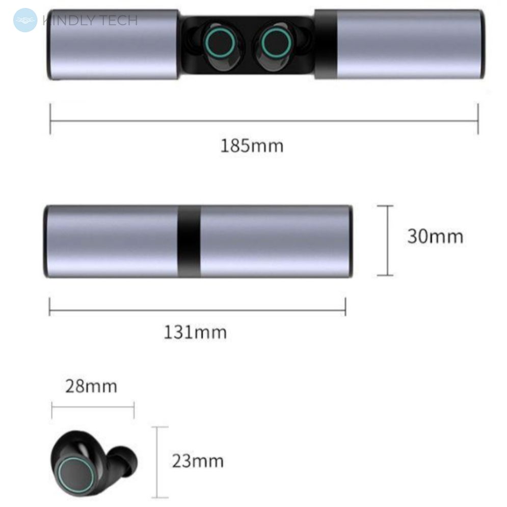 Беспроводные Bluetooth наушники S2 (ВТ 4.2), Silver