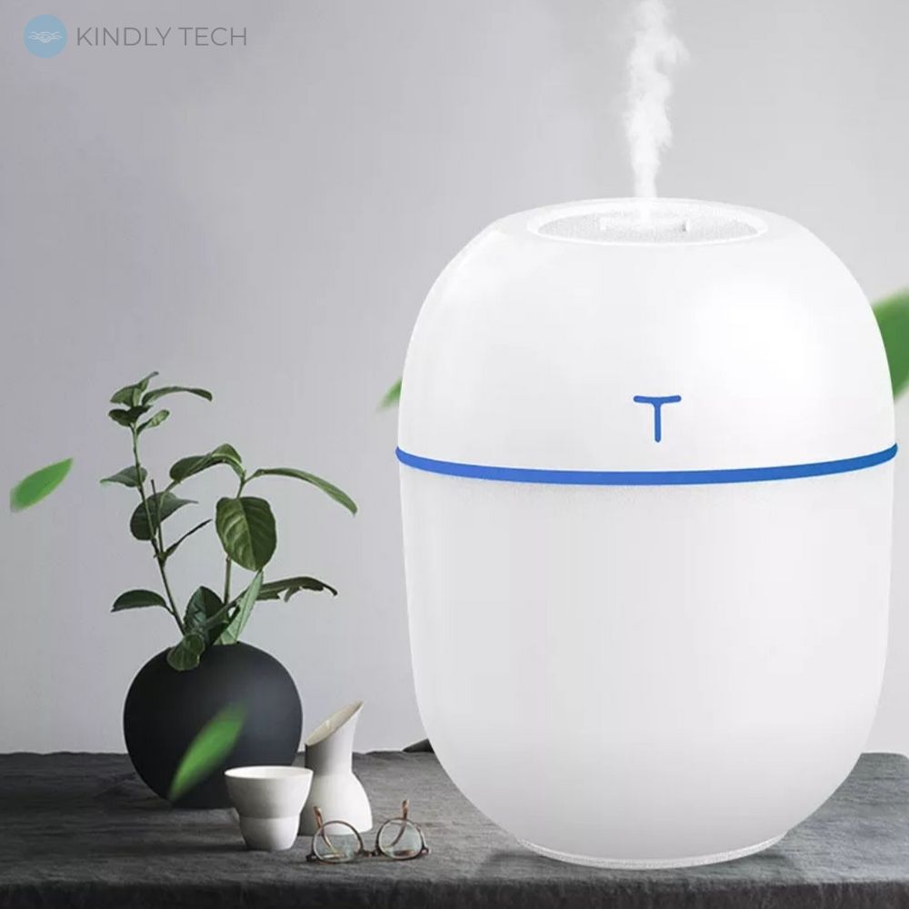 Зволожувач повітря - ароматизатор "Овал" Humidifier, Білий