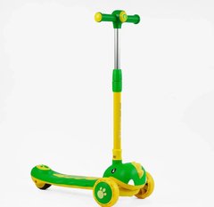 Самокат дитячий триколісний Scooter Cvest Dino, Жовто-зелений