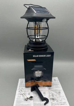 Кемпінговий Ліхтар SOLAR SENSOR LAMP АН-2508 /2510/2511, із сонячною панеллю