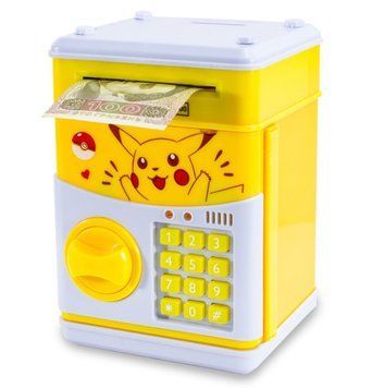 Музичний сейф-скарбничка для дітей ( "Пікачу", жовтий)