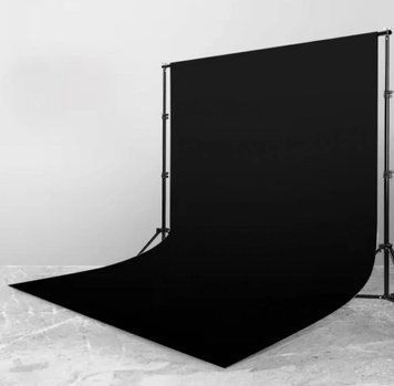 Тканина для фотозони 3&times;3 м Background Fabric для створення студійного або домашнього фонового фону, чорний