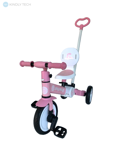 Дитячий велосипед біговел Ocie Balance Bike Super 2в1 Рожевий