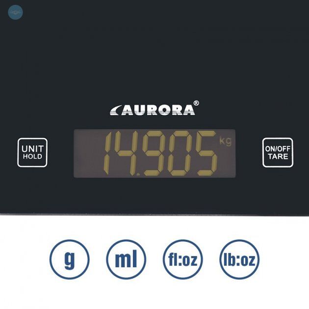 Кухонные весы с плоской платформой AURORA AU-4302 на 15 кг. электронные